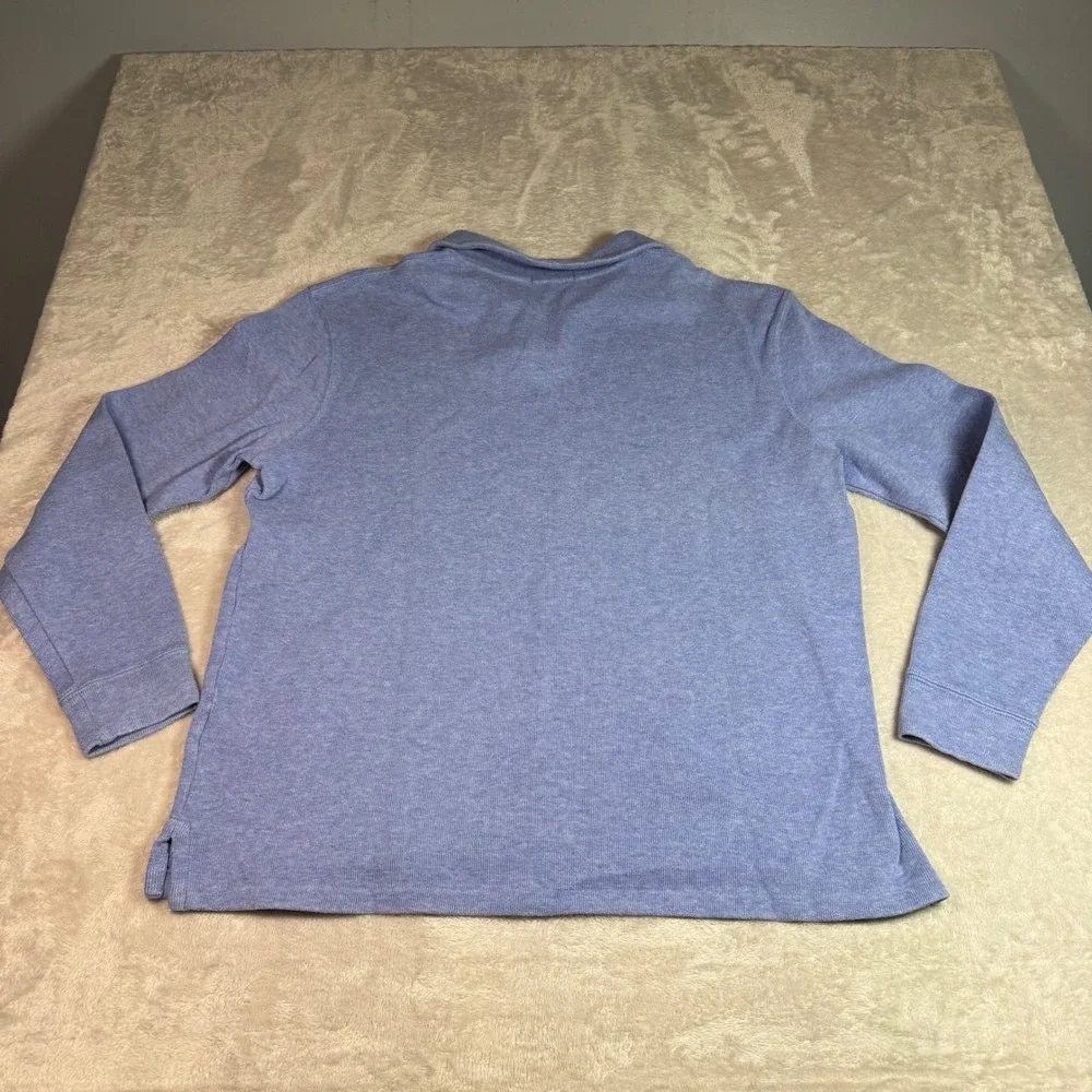 Polo Ralph Lauren Men Blue Quarter Zip Pullover Sweatshirt Size Large